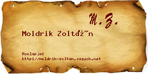 Moldrik Zoltán névjegykártya